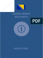 Bosna Hersek Bilgi Notu Agustos 2022