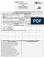 Worksheet 3 - Algebraic Expressions and Operations (Strand 3 Algebraic - Variational) - 1