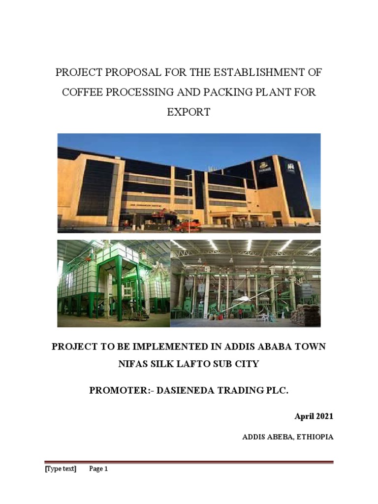Coffee Processing Plant Proposal | PDF | Coffee | Economies