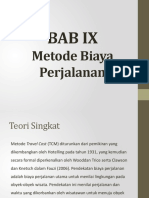 Bab Ix: Metode Biaya Perjalanan