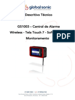 GS1003 – Central de Alarme Wireless - Tela Touch 7 - Software de Monitoramento