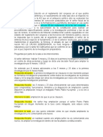 procedimiento preestablecido en el reglamento del congreso en el que podría ejercer el derecho de defensa y el razonamiento de esta sala dice al respecto no se tomó en cuenta que la AQ que en el antejuicio polít