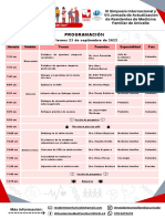 Cronograma III Simposio Internacional y VII Jornada de Actualización de Residentes de Medicina Familiar de Univalle