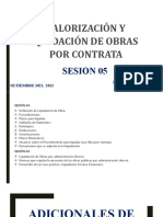 Valorización Y Liquidación de Obras Por Contrata: Sesion 05