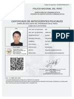 Certificado Antecedentes Policiales