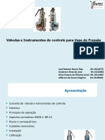 Válvulas e Instrumentos de Controle para Vaso de Pressão