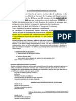 Acta de Registro de Audiencia de Juicio Oral