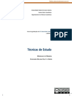Técnicas de Estudo: Universidade Federal de Santa Catarina Centro Sócio-Econômico Departamento de Ciências Econômicas