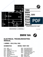 1992 BMW 318is 325i Electrical Troubleshooting Manual