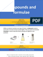 Compounds and Formulae: Objectives