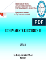 Echipamente Electrice Ii Echipamente Electrice Ii: Curs 1 Curs 1