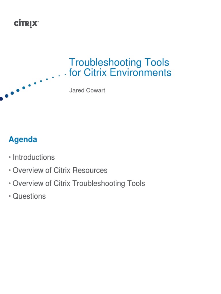 Citrix Troubleshooting Tools Overview | PDF | Desktop Environment ...