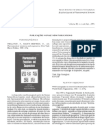Revista Brasileira de Ciências Farmacêuticas resenha livros sobre formulações farmacêuticas e plantas medicinais