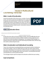 acculturation issues in multicultural counseling transcript
