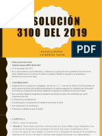 Resolución 3100 DEL 2019: Daniela Durán Catherine Tafur
