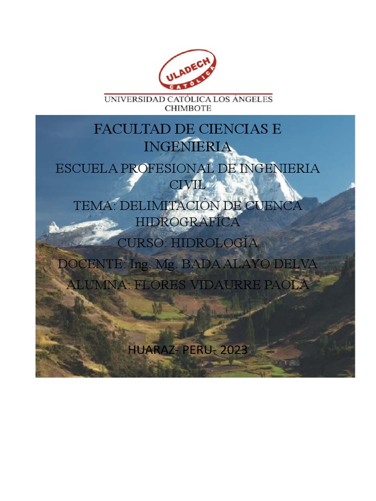 Delimitación de la Cuenca del Río Santa | PDF | Geografía Física ...