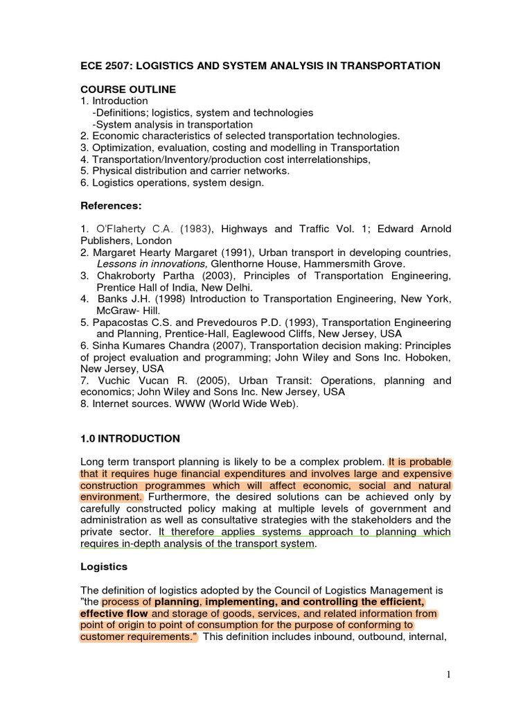 Ece 2507 Lecture Notes 5th Year P1 Rev Pdf