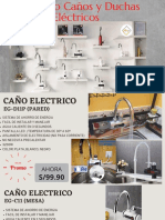 Catálogo de caños y duchas eléctricos con más de 10 modelos y colores