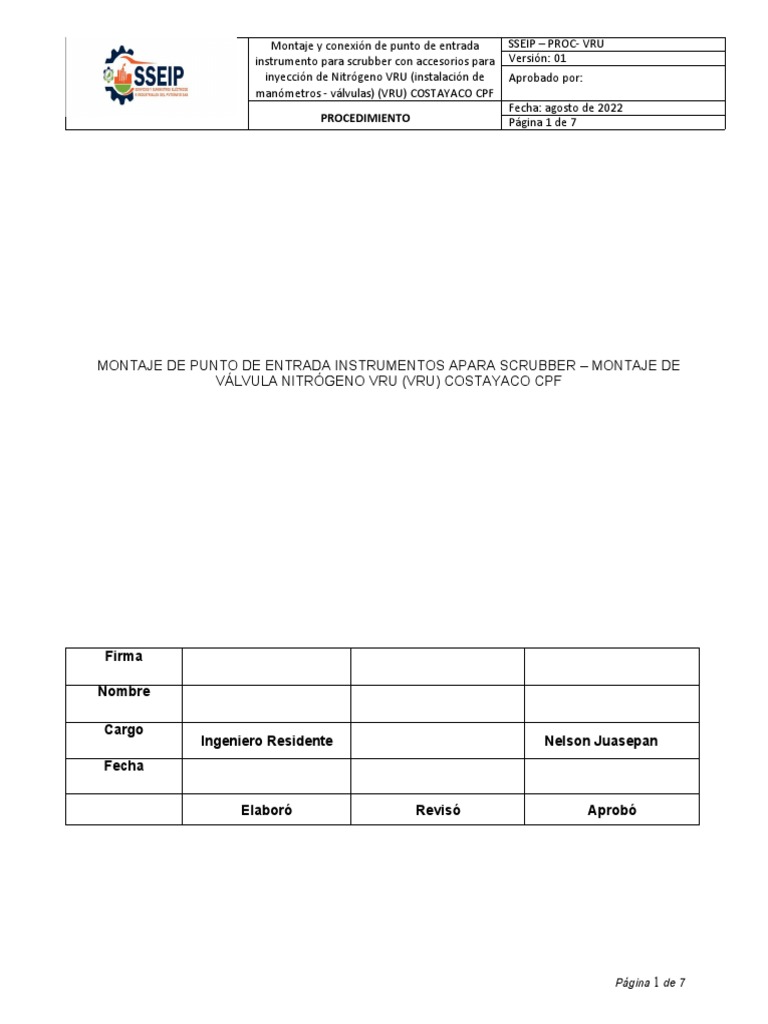 Montaje de Punto de Entrada Instrumentos Apara Scrubber Montaje de