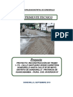 Expediente Tecnico: Municipalidad Distrital de Sondorillo