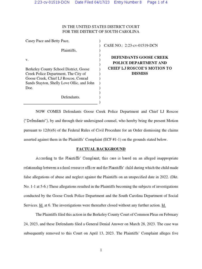 GCPD Stayton Lawsuit Response PDF Negligence Tort