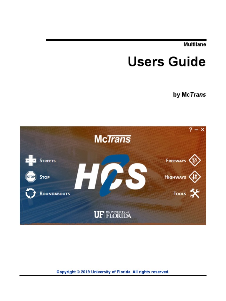 Users Guide: by Mctrans | PDF | License | Lane