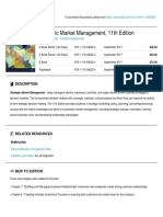 Strategic Market Management, 11th Edition: Description