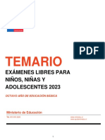 Temario: Exámenes Libres para Niños, Niñas Y Adolescentes 2023