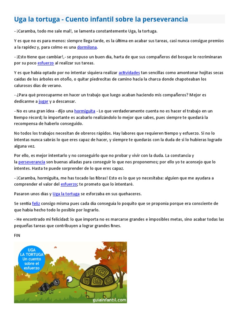 Uga La Tortuga - Cuento Infantil Sobre La Perseverancia: Dormilona ...
