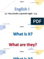 ¡¡¡¡ Hoy Estudio y Aprendo Inglés ¡¡¡¡¡: English I