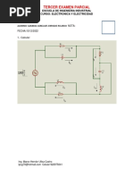 Tercer Examen Parcial: Escuela de Ingenieria Industrial Curso: Electronica Y Electricidad