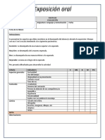 Pauta de Evaluación Exposición Oral La Fábula