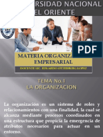 TEMA No. 1 ORGANIZACION