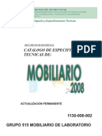 Mobiliario: Catalogo de Especificaciones Tecnicas de