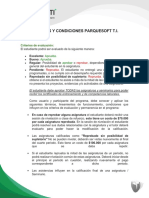 Términos y Condiciones ParqueSoft TI 2023