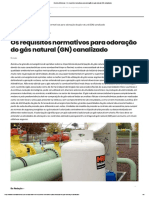 Os Requisitos Normativos para Odoração Do Gás Natural (GN) Canalizado