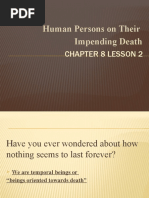 Human Persons On Their Impending Death: Chapter 8 Lesson 2