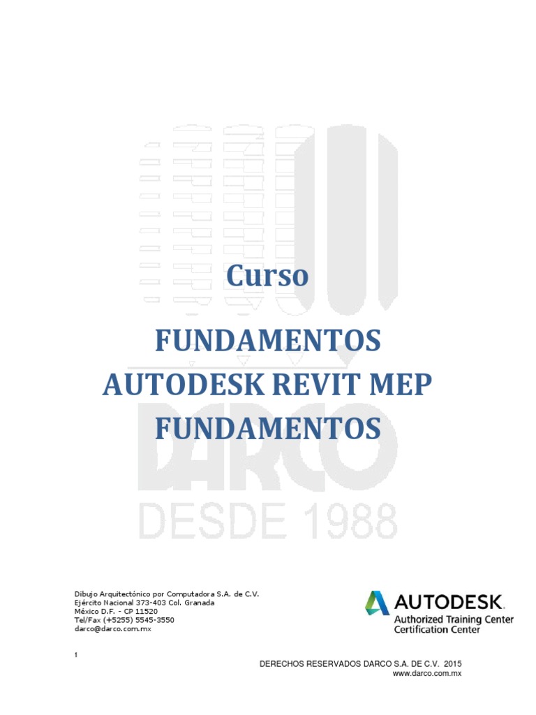 Guia Revit Mep Fundamentos Pdf Autodesk Revit Ventana Informática