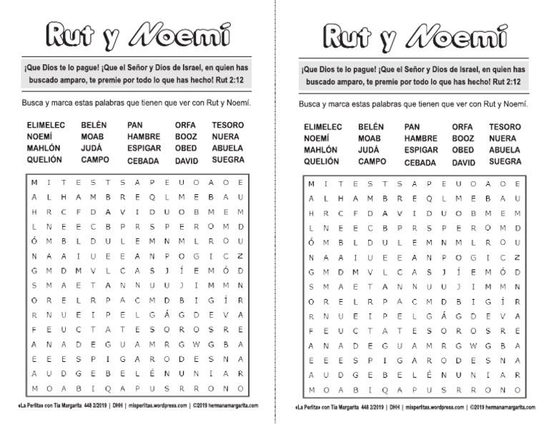 Rut Y Noemí Para Colorear