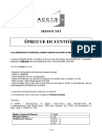 POSTBAC Synthese Concours Acces - Le Travail
