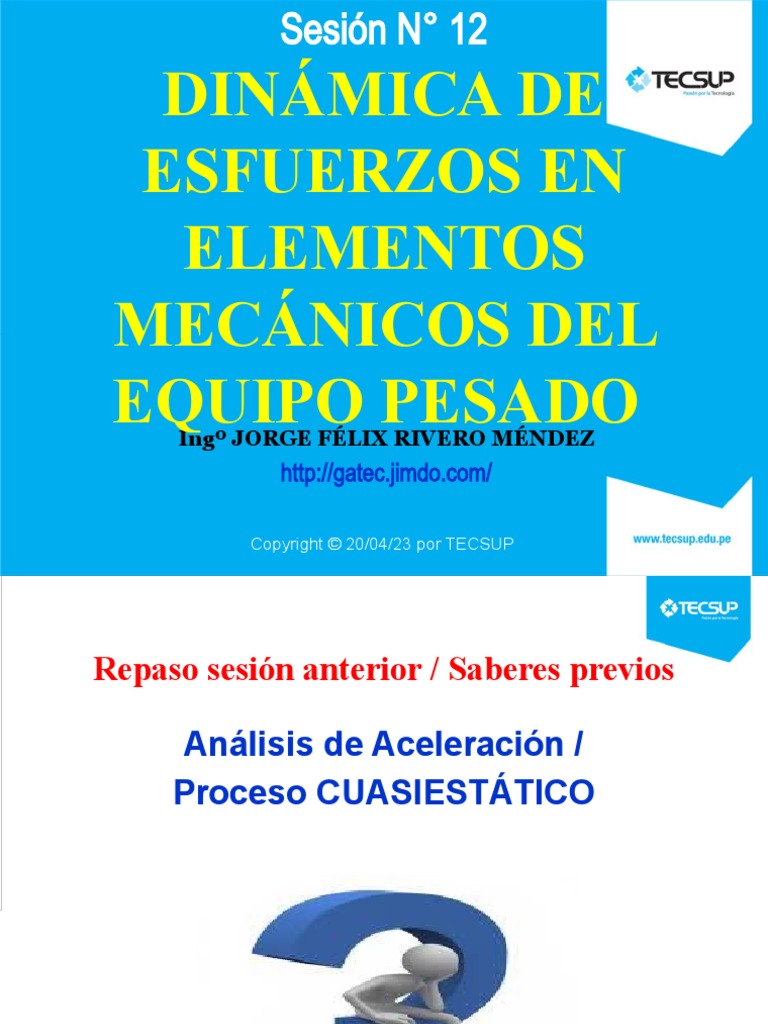 Dinámica de Esfuerzos en Elementos Mecánicos Del Equipo Pesado | PDF ...