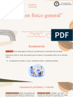"Examen Físico General": Facultad de Odontología