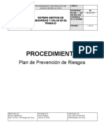 Procedimiento: Plan de Prevención de Riesgos