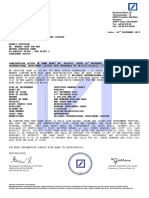 Deutsche Bank Confirmation Letter