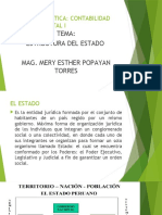 Unidad Didactica: Contabilidad Gubernamental I: Tema: Estructura Del Estado Mag. Mery Esther Popayan Torres