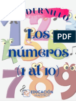 CUADERNILLO DE LOS NUMEROS 1AL10 Educacion Maestros