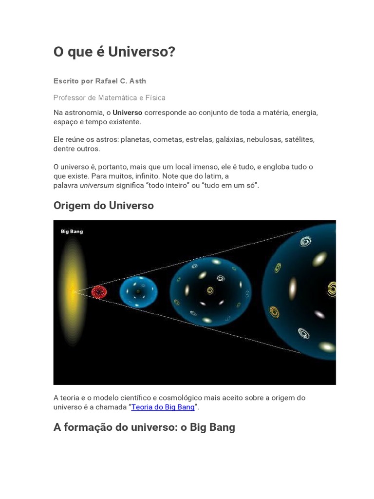 O Que É Universo | PDF | Universo | Grande explosão, image size:768x1024