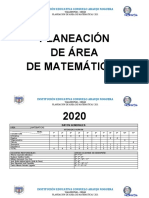 Plan de Área de Matemáticas 2021