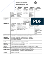 Lista de Útiles Escolares Secundaria