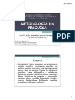 Metodologia da pesquisa 2015-2